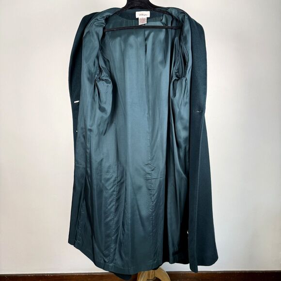 Vintage Worthington Longline Emerald Green Double Breasted Wool-Blend Trench - Picture 4 of 14